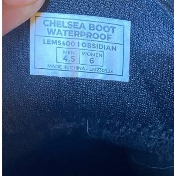 LEMS 400 Chelsea Suede Waterproof Boots Unisex Size M 4.5 /W6 Obsidian - Picture 6 of 16